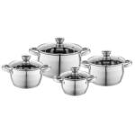FLORINA Set oale Florina Oliver 4 piese din inox capac din sticla compatibil cu inductie (5G1030)