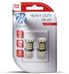 m-tech Set 2 bucati bec LED cireasa, Ba15s, 24V, P21W, Rece Alb (LB9354W)