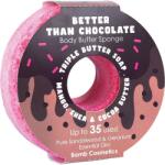 BOMB Cosmetics Sapun exfoliant cu burete Better Than Chocolate Donut Body Buffer, Bomb Cosmetics (PBETCHO04)