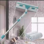 Razo Ștergător pentru geamuri telescopic Razo - lavete microfibră, racletă silicon, rotativ 180°, 100-170 cm (RZ-137)
