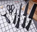 Razo Set 6 Piese de Bucătărie -„Cutite Premium, Decojitor & Foarfecă Multifuncțională (RZ-014)