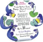 BOMB Cosmetics Sapun exfoliant cu burete Violet Nights Body Buffer, Bomb Cosmetics (PVIONIG04)