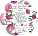 BOMB Cosmetics Sapun exfoliant cu burete Velveteen Rose Body Buffer, Bomb Cosmetics (PVELROS04)