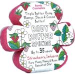 BOMB Cosmetics Sapun exfoliant cu burete Strawberry Infusion Body Buffer, Bomb Cosmetics (PSTRINF04)