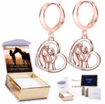 Larezo Rózsaszín Biglu Fülbevaló Ló Lány Ló Póni Ló Nyomtatás (dlugie damskie angielskie zapiecie bigiel 157)