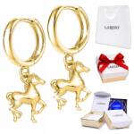 Larezo Arany fülbevaló Állat Ló Póni 925 (srebrne na biglu wiszące koła kółka 925)