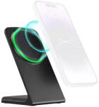XPRO Magsafe Asztali Tartó Vezeték nélküli töltéssel QI15W, Fekete (130832)