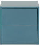 Leziter Boxie 2 fiókos fali szekrény 40x40x37 cm petrolkék LBX40402FPK