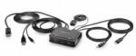 StarTech - 2 portos hibrid USB-C DisplayPort kábel KVM kapcsoló - C2-D46-UAC-CBL-KVM (C2-D46-UAC-CBL-KVM)
