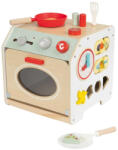 lupilu (Playtive) Kitchen ACTIVITY CUBE Fából készült játék kocka konyha kiegészítőkkel, 12 részes