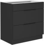 Lempert Niki 36 konyha 80 D 3S BB PREMIUM BOX matt fekete