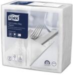 Tork Szalvéta, 1/8 hajtogatott, 3 rétegű, 39, 5x39 cm, TORK Soft Jó étvágyat evőeszköztartó szalvéta , decor (KHH930) - papirdepo