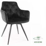 SIGNAL MEBLE Mango Velvet étkezőszék fekete láb/ fekete Bluvel 19