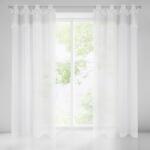 Eurofirany DAPHNE Eurofirany Függöny Gyűrűkkel, 140x250, fehér / ezüst (353642)