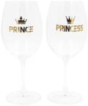 Nekupto 2 darabos borospohár készlet, ökológiai kristály, 440 ml, Nekupto - Herceg és Hercegnő (Prince&Princess)