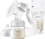 Philips Pompă de sân manuală Philips Avent - Natural Motion, cu 5 pliculețe de lapte matern (SCF430/20)