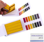  pH mérő lakmuszpapír csíkok, 1-14 pH tartomány, 80 darab