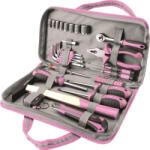 Extol 39 darabos rózsaszín szerszámkészlet tároló táskával