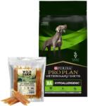 PRO PLAN PRO PLAN Veterinary Diets HA Hypoallergenic 11 kg + WILD FARM puha csirkés csíkok 500g - jutalomfalat kutyáknak