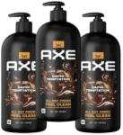 AXE Dark Temptation pumpás tusfürdő (3x900 ml) + AJÁNDÉK Axe fémdoboz