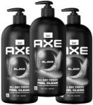AXE Black pumpás tusfürdő (3x900 ml) + AJÁNDÉK Axe fémdoboz