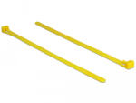 Delock 18759 vezetékkötegelő Kioldható kötegelő Nejlon Sárga 100 db (18759)