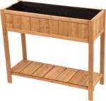 Strend Pro Magaságyás, Strend Pro Garden, 89 × 33 × 76 cm, fa, alsó polccal, magasított, lábakkal, könnyen összeszerelhető, stabil (TC2213025)