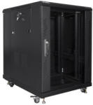 Lanberg FF01-6815-12B állvány 15U Szabadonálló állvány Fekete (FF01-6815-12B) - compzone