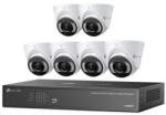 TP-Link KIT TP-LINK VIGI NK8MP-T6425-2T contine: 6x VIGI 4MP Full-Color Turret IPC si 1x 8 Channel PoE+ NVR (VIGI NK8MP-T6425-2T) - 1cctv