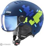 uvex Cască copii uvex Rocket junior visor, blue puzzle matt (51-55 cm)