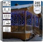 ProGarden 240 LED-es Prémium Fényfüggöny, 12 Fényjátékkal, Hideg Fehér, 2x1, 5 m, Hálózati Adapterrel, IP44