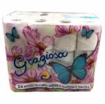Graziosa 3 rétegű 24 tekercs/csomag toalettpapír (TP3RGRAC24) - nyomtassingyen
