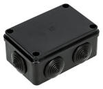  S-BOX membrános kötődoboz csavaros fedéllel, (125x85x55 mm) IP65, fekete (S-BOX 206C)