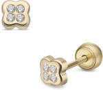 Lisa szerencsét hozó virág gyerek fülbevaló gömb zárral - JTAG-0692-18 (JTAG-0692-18)