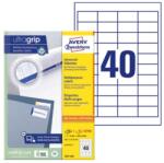 AVERY Etikett címke, 48, 5 x25, 4mm, univerzális, 40 címke/ív, 100 ív/doboz, Avery fehér (3657) - nyomtassingyen