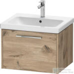 Duravit D-CODE 58, 4x46 cm-es 1 fiókos alsószekrény mosdó és csaptelep nélkül, króm fogantyúval, márványos tölgy DC4665010550000 (DC4665010550000)