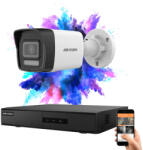 Hikvision 1 biztonsági kamerás IP kamera rendszer 4MP színes éjjellátással