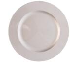  Tányér műanyag kerek L műanyag, 33x33x2 cm, fényes ezüst (P0001-33)