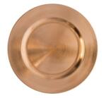  Tányér műanyag kerek S műanyag, 22x22x2 cm, fényes bronz (P0001-22)