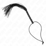  KINK - mini szilikon ostor 6 fekete gyöngyökkel