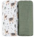 Petite&Mars Misty bambusz muszlin fürdőlepedő 120x120cm, Llama Vibes, 2db