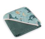 Petite&Mars Loulou Bambusz törölköző kapucnival 100x100cm, Whale Song