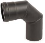 Inoxterm 90°-os rozsdamentes pellet füstcső könyök - fekete (Ø100 mm) (P5012F) - ecoheat