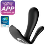 Satisfyer Top Secret Plus háromágú fekete szilikon vibrátor