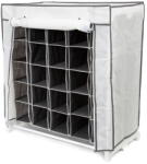 Compactor Черно-бяла текстилна етажерка за обувки Обувки, 25 отделения - Compactor (RAN6410)