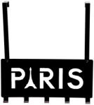 Compactor Черна закачалка за врата с 5 куки Paris - Compactor (RAN4968)