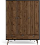 Tvilum Черно-кафяв гардероб от орех 150x200 cm Ry - Tvilum (86011Pgmdj)