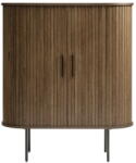 Unique Furniture Кафяво шкафче от декор от дъб с плъзгащи се врати 100x118 cm Nola - Unique Furniture (46242934)