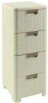 Keter Кремав пластмасов висок шкаф за баня 33x79 cm Rattan - Curver (209907)