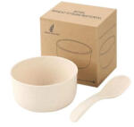  TOO KT-111-V bézs búzaszalma műanyag tál/kanál készlet, 11.3×6 cm (KT-111-V) - mixershop